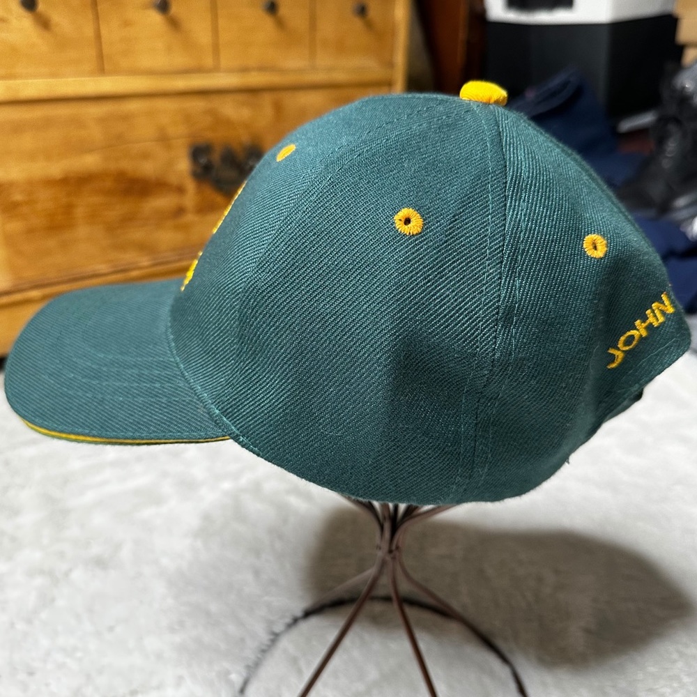 John Deere Embroidered Wool Blend Baseball Cap Hat Dark Green Adult Unisex OS - Picture 6 of 9